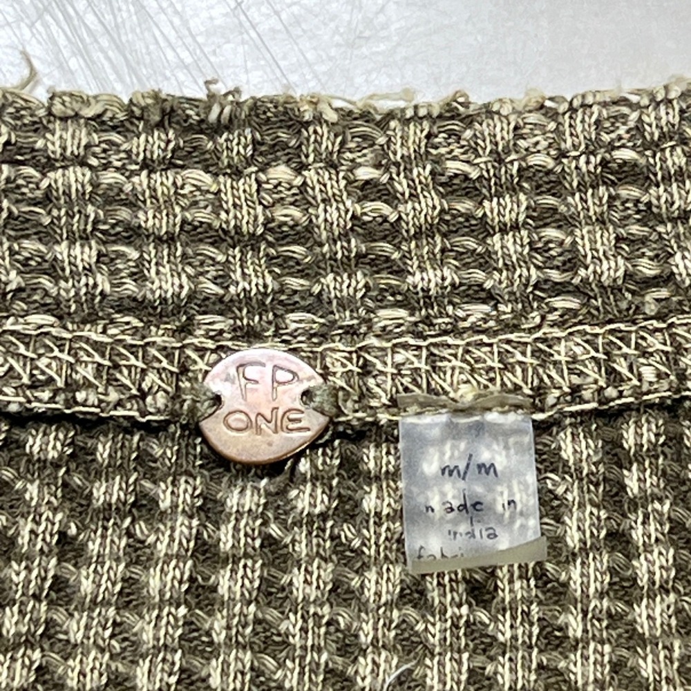 Free People Beige Knit Henley Long Sleeve Top - Picture 2 of 8
